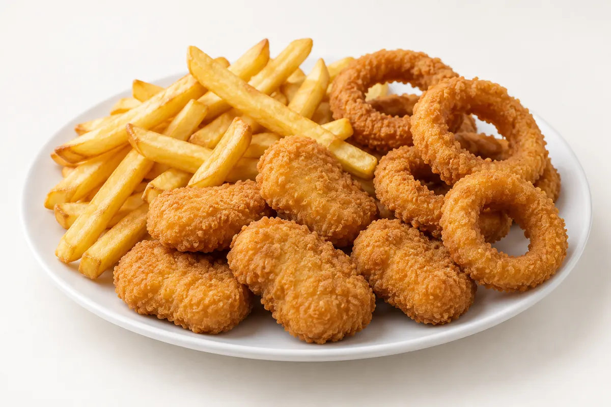 Pommes und kleine herzhafte Snacks