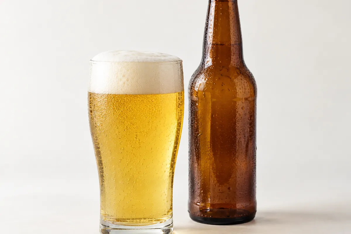Bier in neutralen Gläsern