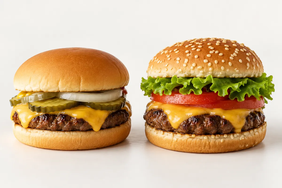Burger mit Salat und Gemüse