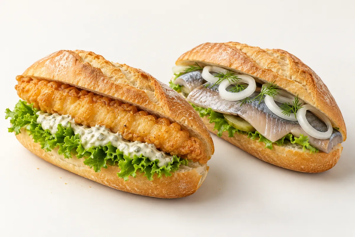 Gefüllte Baguettes und Wraps